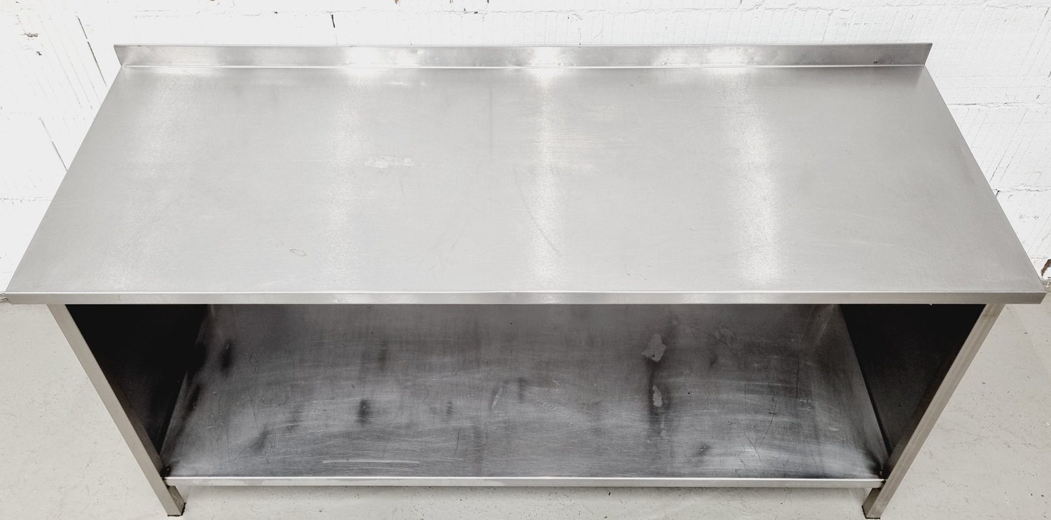 Arbeitstisch AT 1600 mit Edelstahlplatte