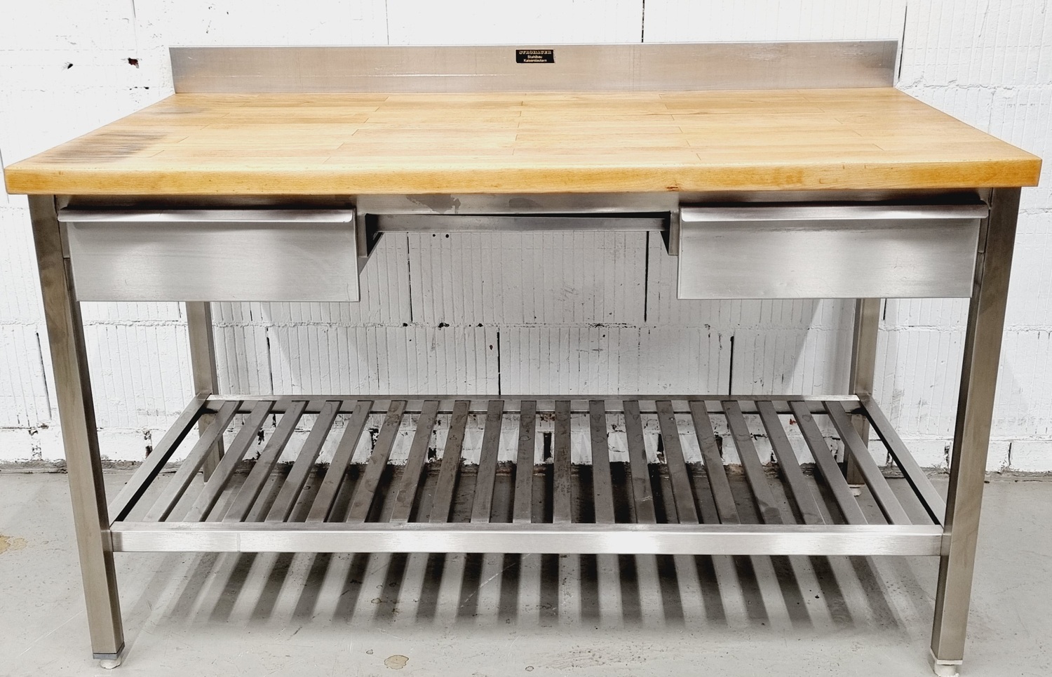 Arbeitstisch AT 1400 mit Buchenholzplatte