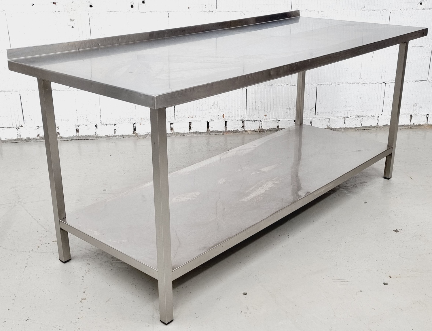 Arbeitstisch AT 1900 mit Edelstahlplatte