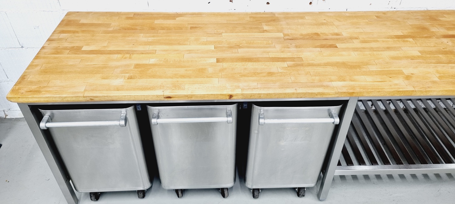 Arbeitstisch AT 3500 mit Buchenholzplatte