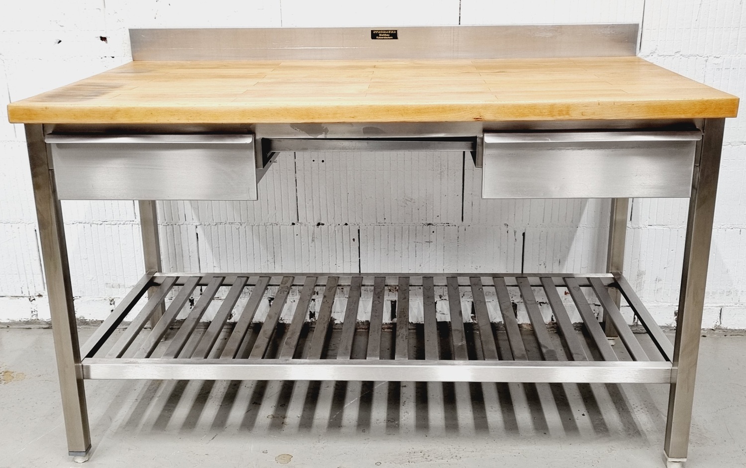 Arbeitstisch AT 1400 mit Buchenholzplatte