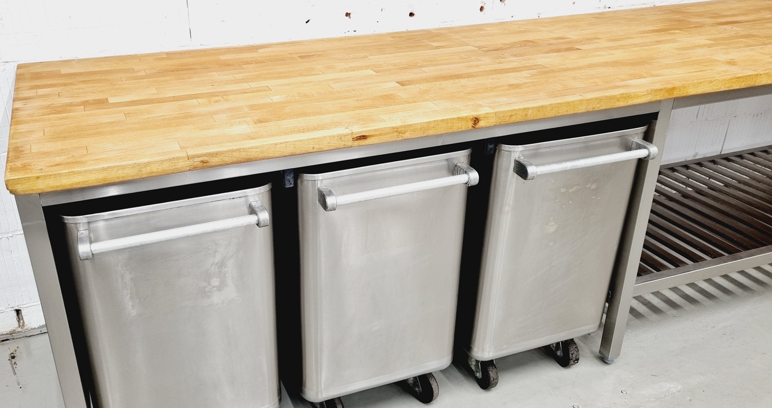 Arbeitstisch AT 3500 mit Buchenholzplatte