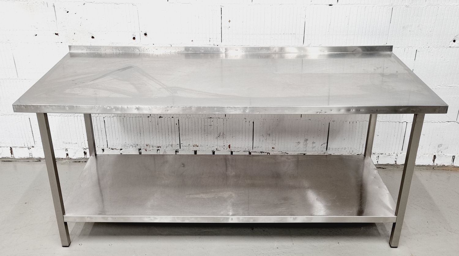 Arbeitstisch AT 1900 mit Edelstahlplatte