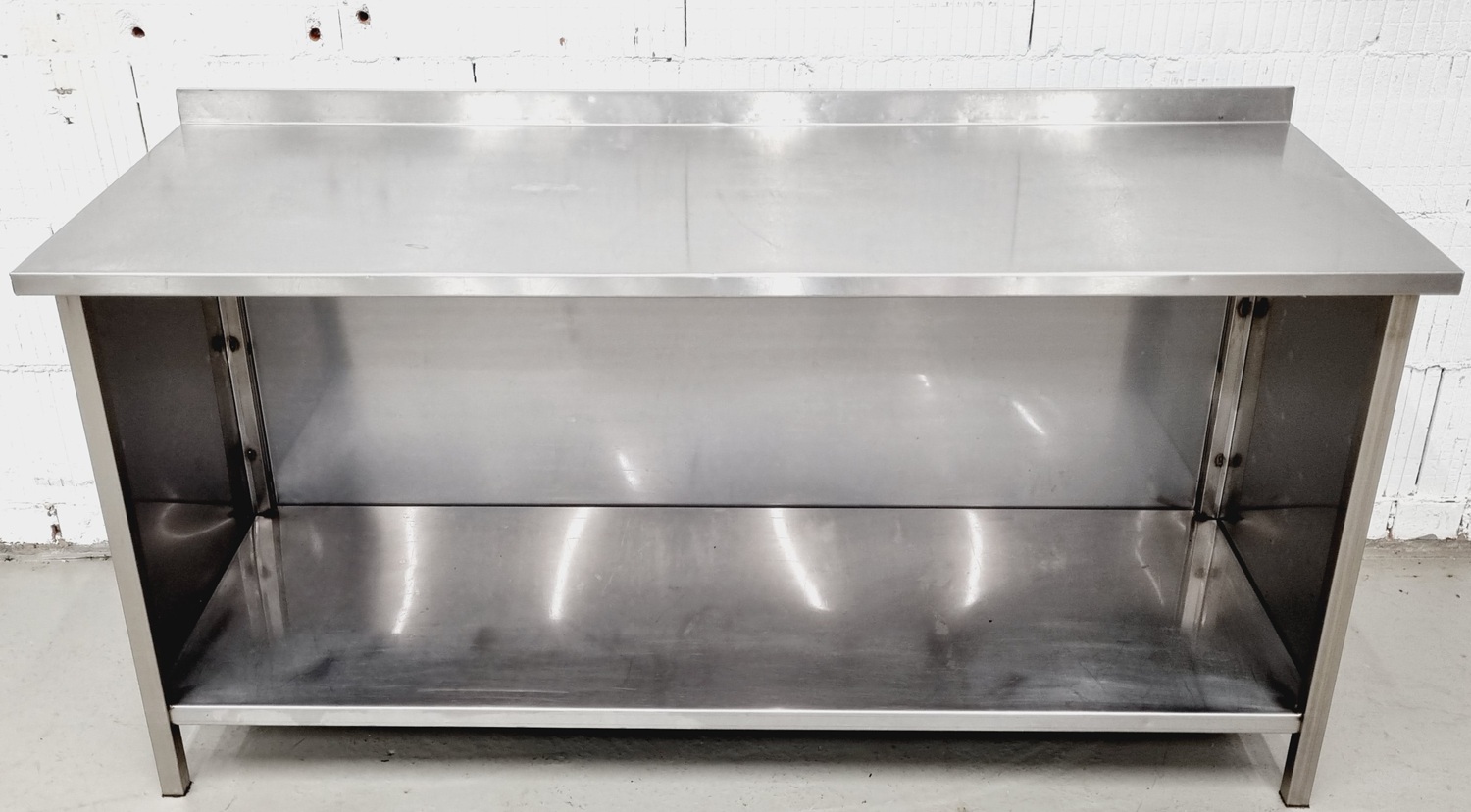 Arbeitstisch AT 1600 mit Edelstahlplatte