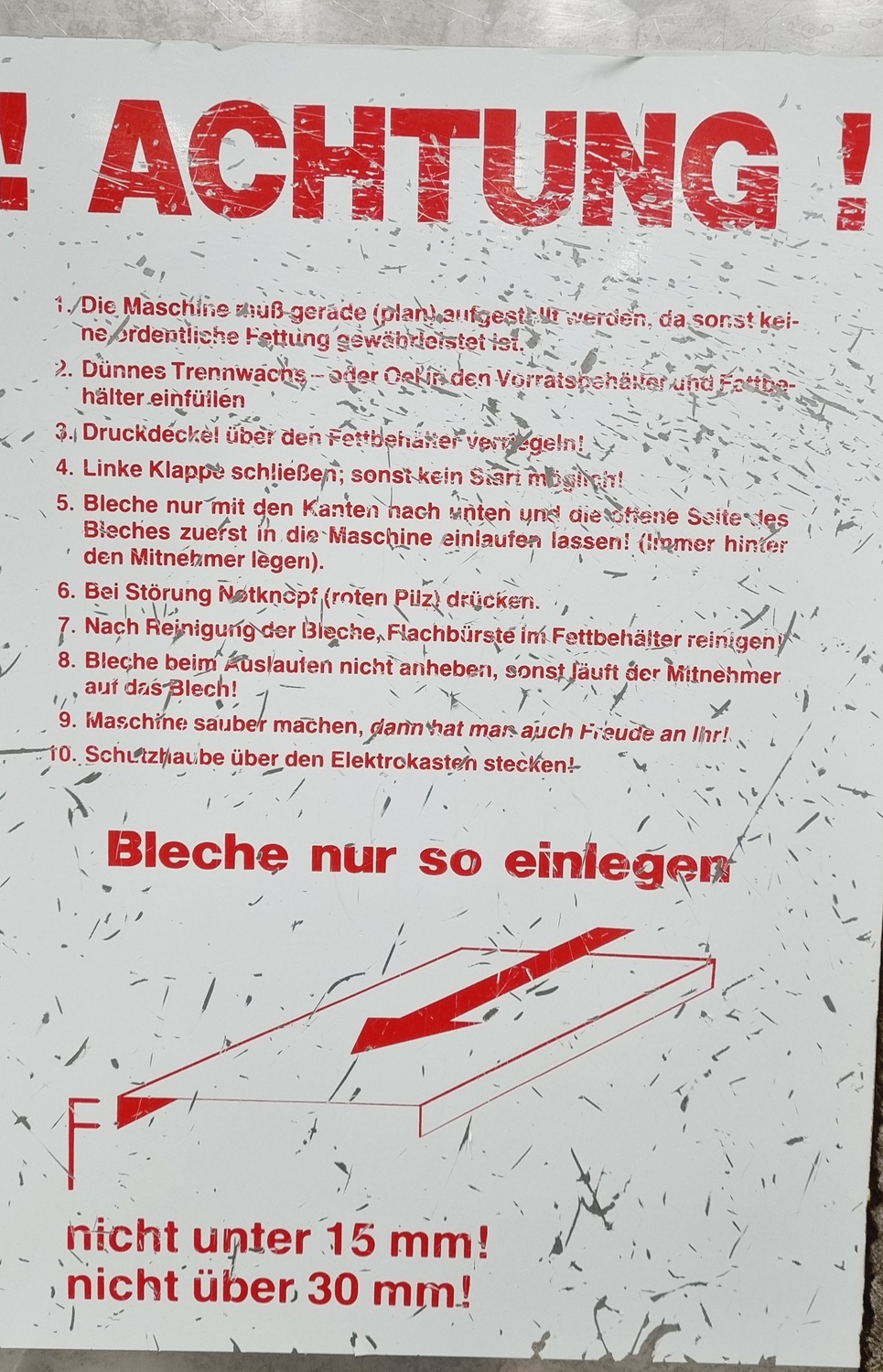 Blechputzmaschine Reini 2000