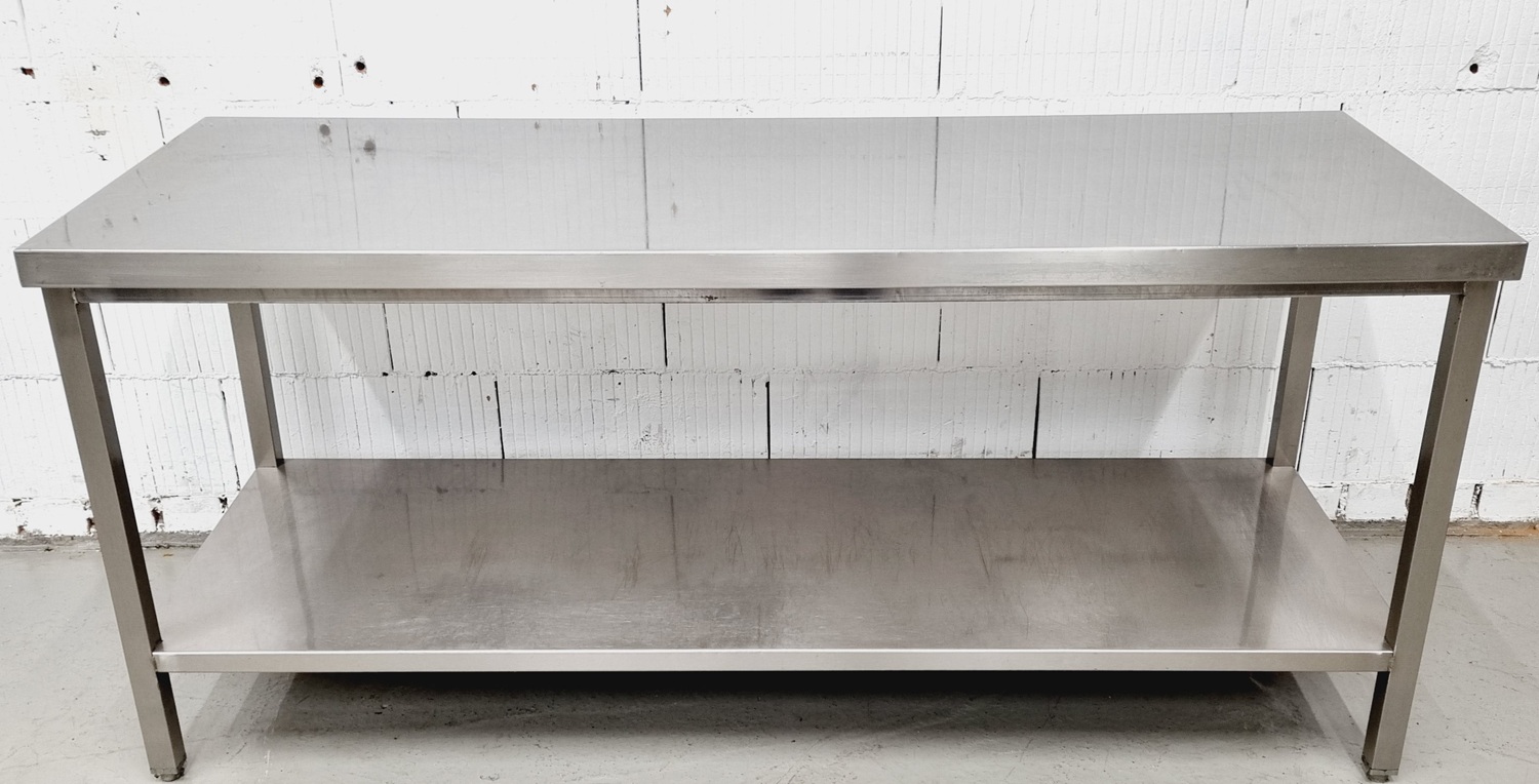Arbeitstisch AT 1880 mit Edelstahlplatte