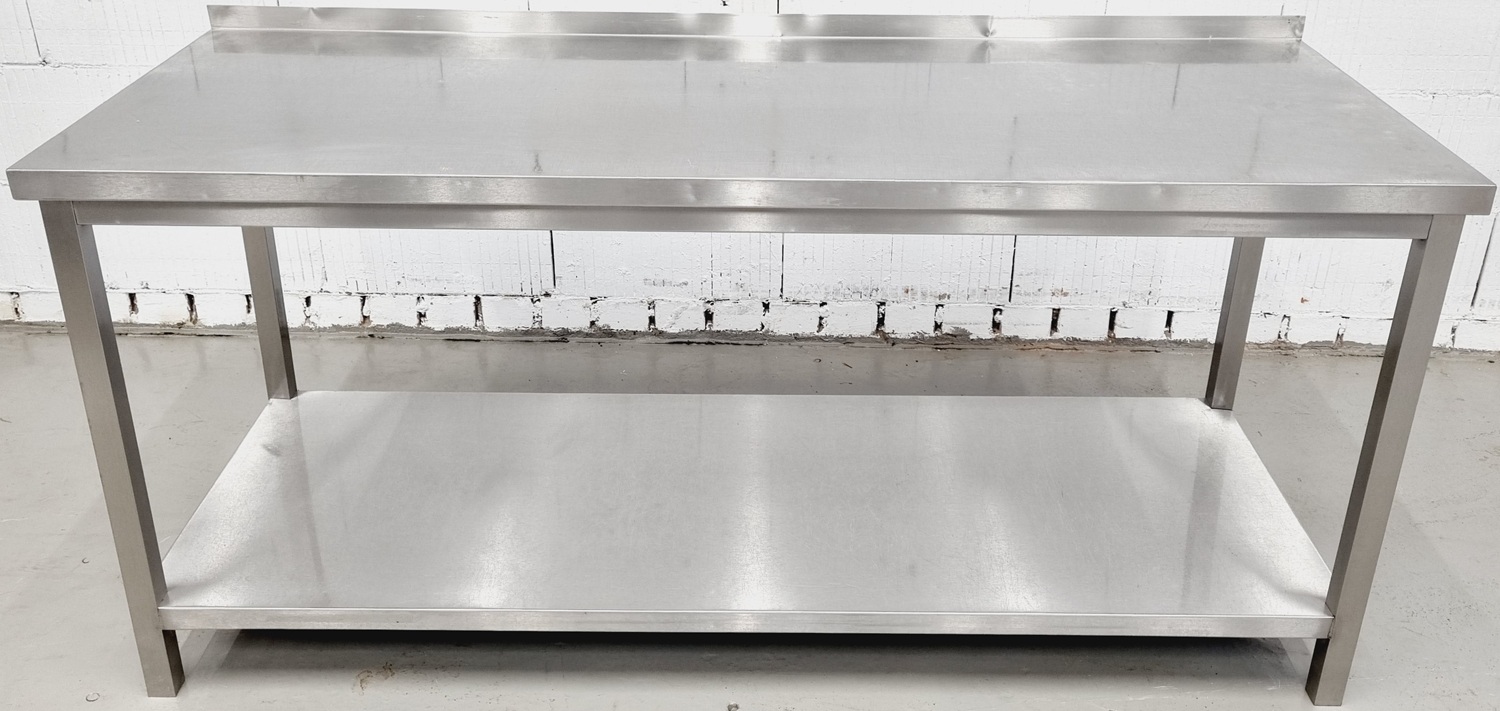 Arbeitstisch AT 1800 mit Edelstahlplatte